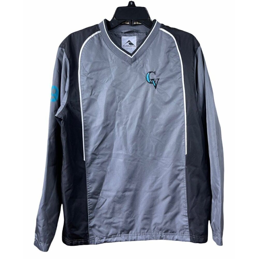Augusta Sportswear V-Neck Pullover Small LS Shirt 2Tone CV 9 Embroidered Graphic